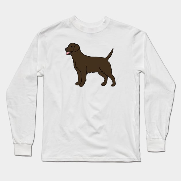 Chocolate Labrador Long Sleeve T-Shirt by Kelly Louise Art